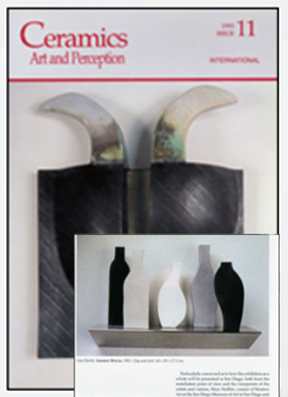 Lisa Ehrich artical in Ceramics, Art & Perception publication